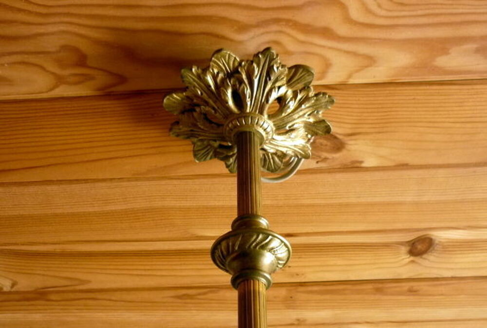 Plafonnier ancien bronze et cuivre. Décoration