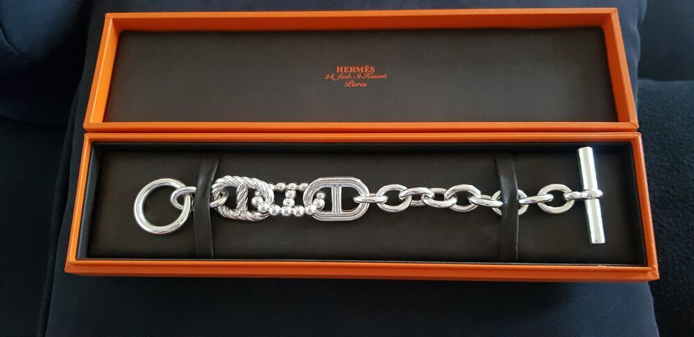 Tres beau et rare bracelet Herm&egrave;s argent Bijoux et montres