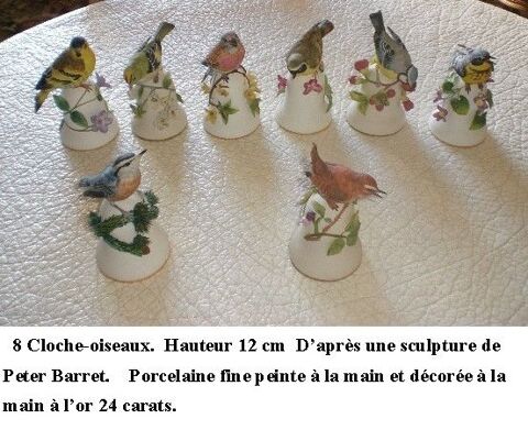 oiseaux sur cloches en porcelaine 15 euros l'unit 0 Gerzat (63)