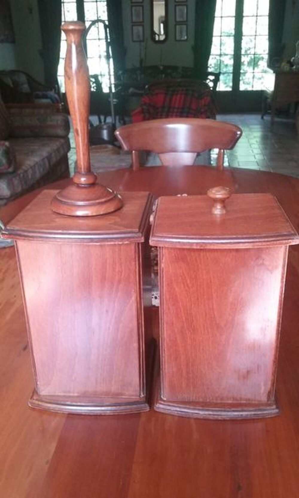 Ensemble de 8 accessoires de salle de bains en merisier Décoration