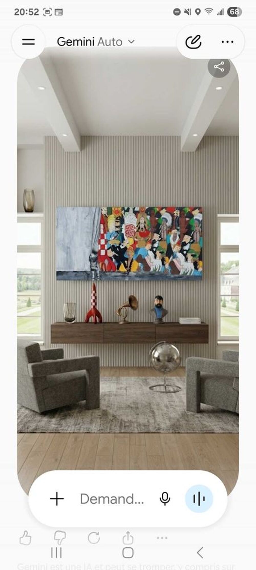 toile acrylique " TINTIN &amp; CO " Décoration