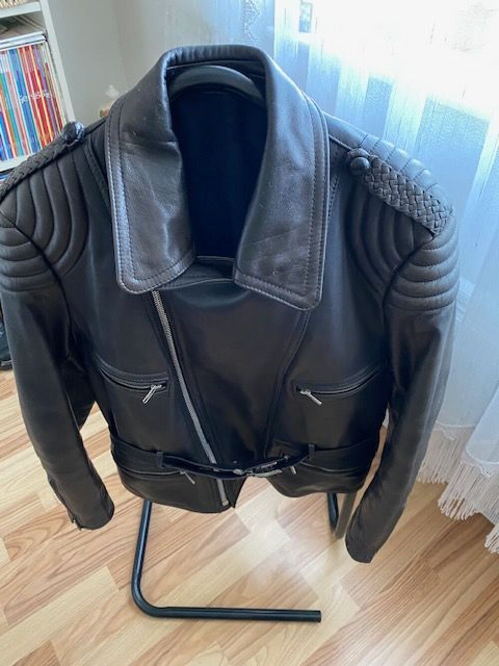 Blousons motards femme Vintage en cuir Vêtements