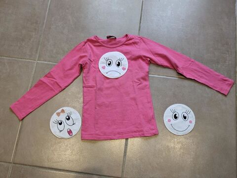 Tee shirt rose fille 8 ans motions interchangeables 3 Aurillac (15)