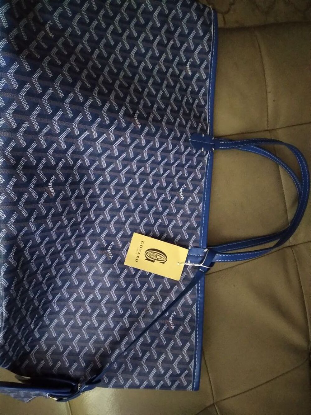 Sac &agrave; main bleu Maroquinerie