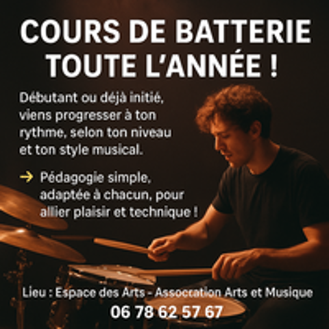   Cours batterie ts niveaux & ts styles sur Toulon. 
