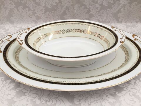 DEUX PLATS DE SERVICE OVALE PORCELAINE LUXE VINTAGE JAPON 89 Marseille 11 (13)
