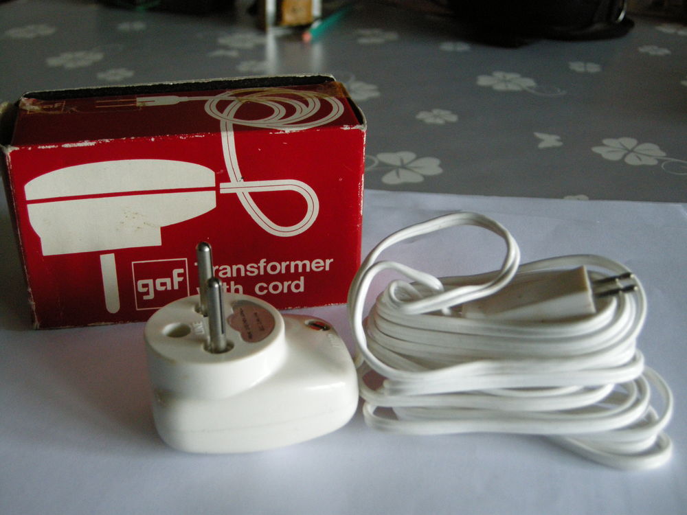 Adaptateur secteur pour visionneuse diapos GAF Photos/Video/TV