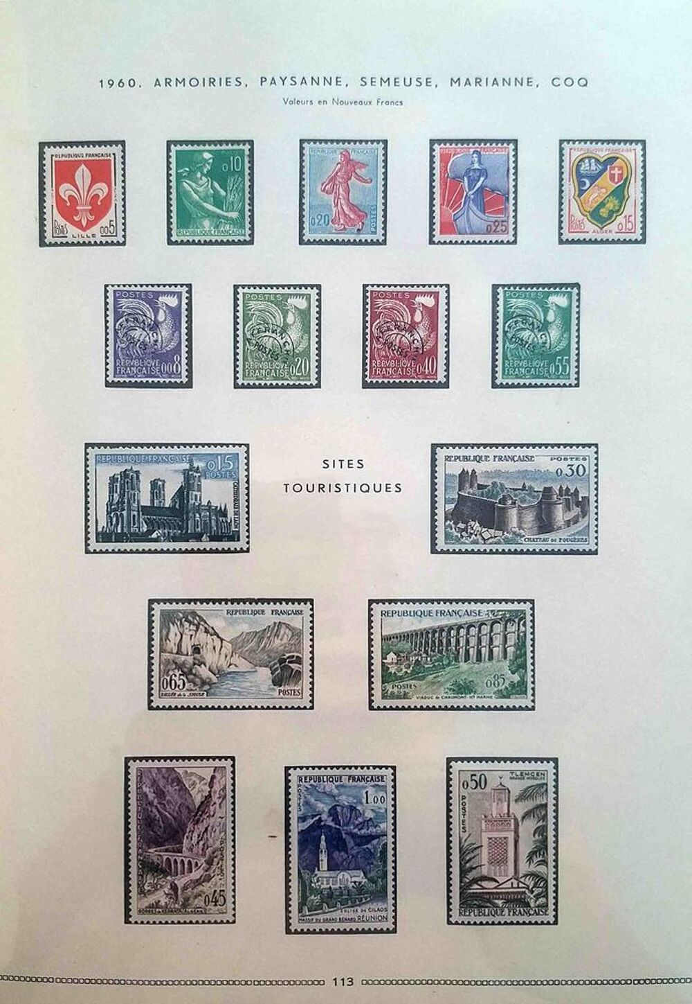 S&eacute;rie de timbres de collection de France G13 