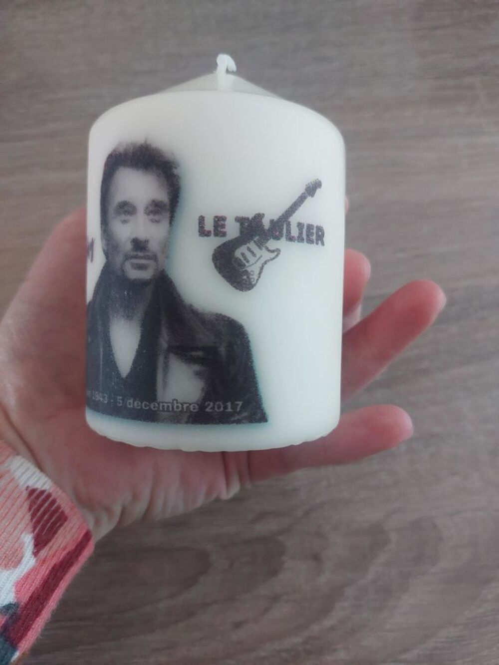 Bougie johnny hallyday Décoration