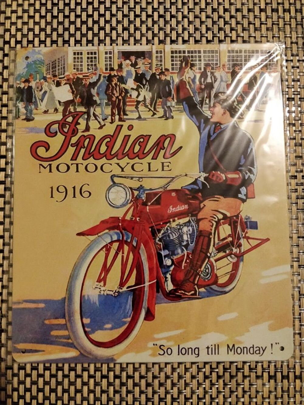 affiche publicitaire indian motocycle Décoration