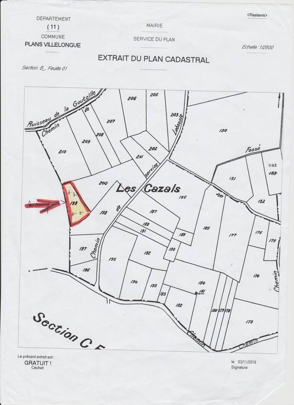 Vente Terrain parcelle non constructible Villelongue-d'aude