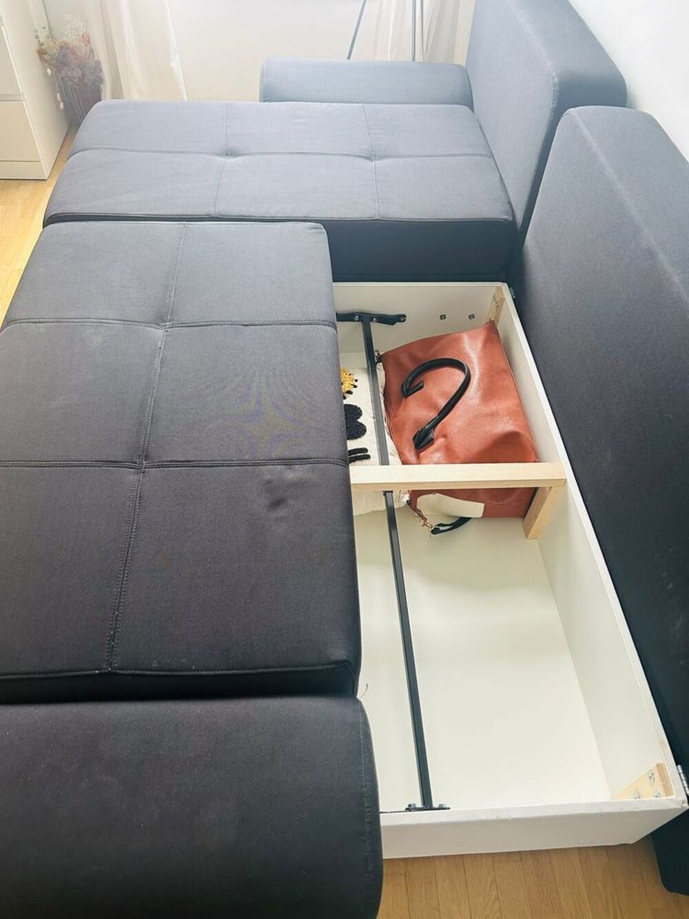 CANAPE CONVERTIBLE NOIR Meubles