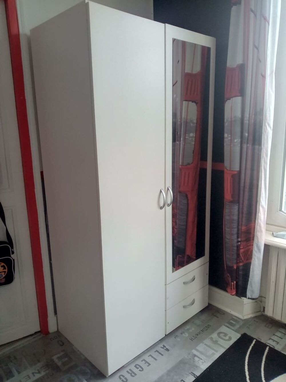 Lit mezzanine 2 places + armoire Meubles