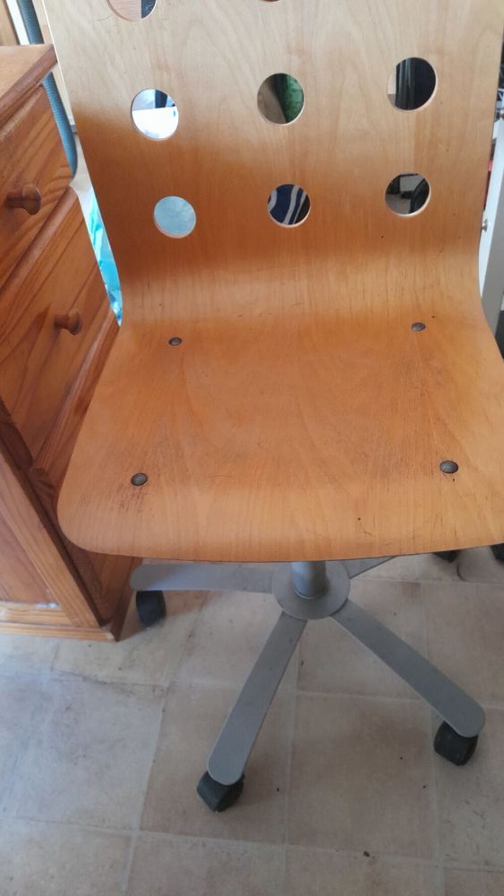 Bureau en bois massif avec chaise Meubles