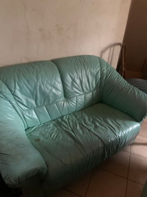 2canapes cuir 2 places vert d eau ( plus clair que sur la ph 140 Le Pertuis (43)