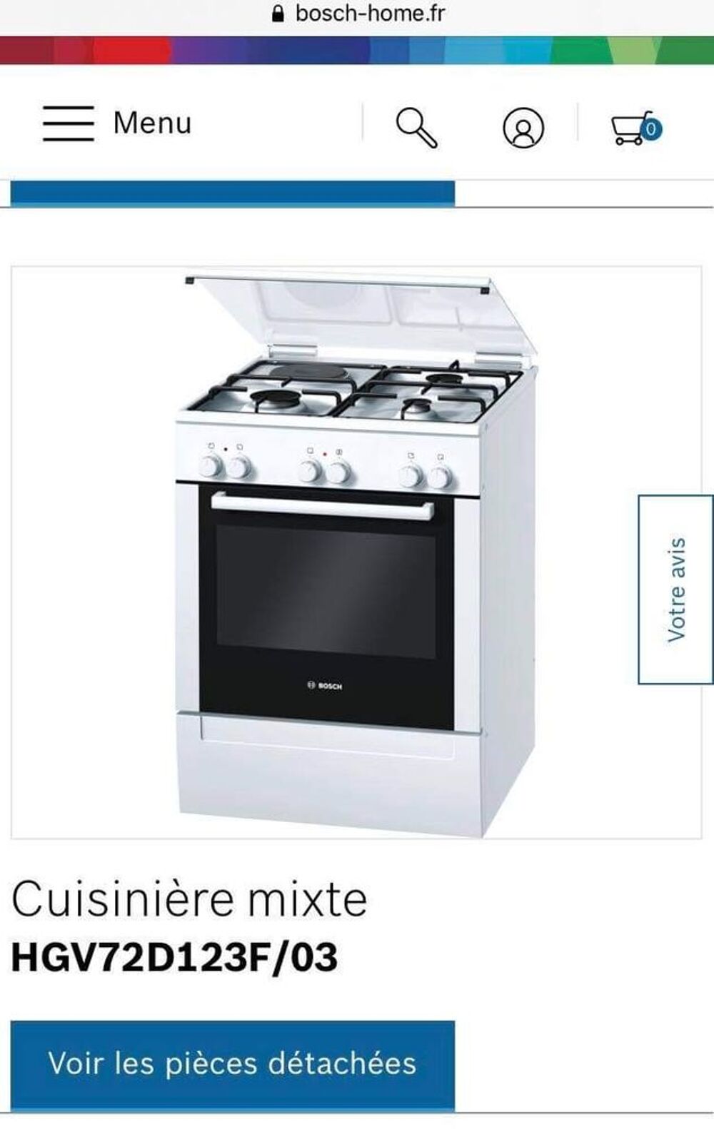 Cuisini&egrave;re mixte Bosch avec four &agrave; catalyse
Electromnager