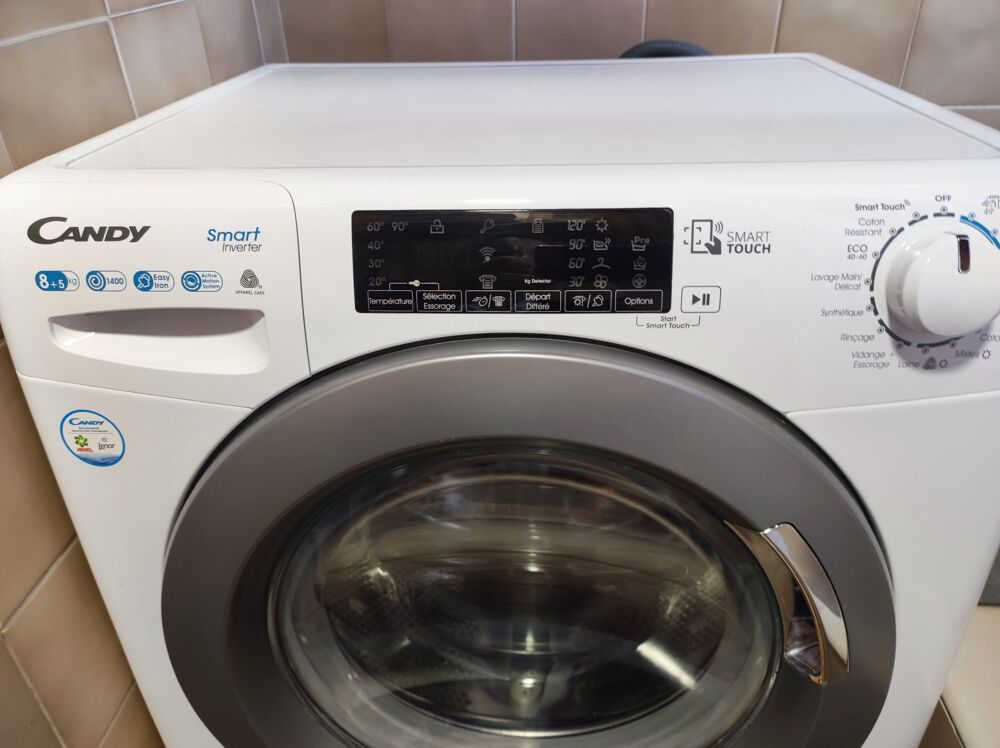 LAVE LINGE SECHANT CANDY SOUS GARANTI JUSQU'EN NOVEMBRE 2026 Electroménager