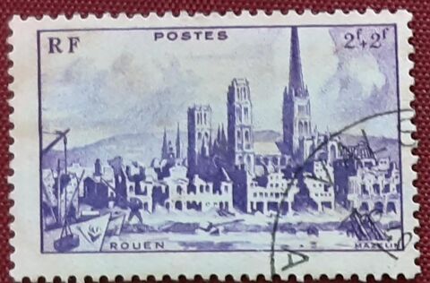 TIMBRE à collection ROUEN 2f+2f oblitéré 1 Pontoise (95)