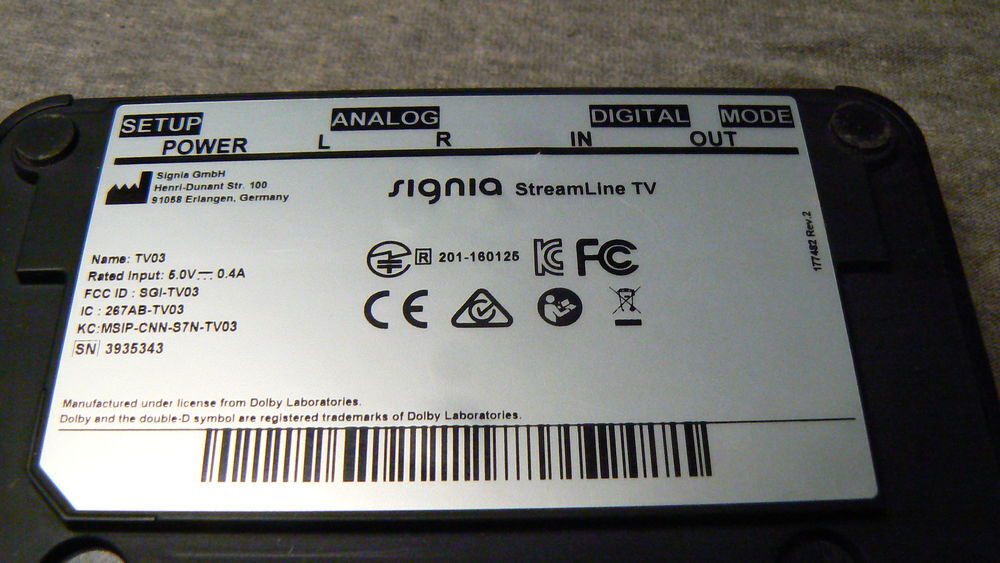 Signia StreamLine TV et Micro Audio et hifi