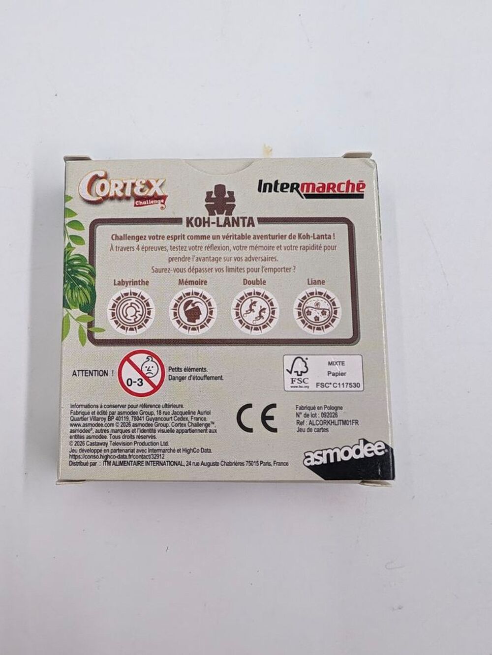 Jeu de cartes Koh-Lanta Cortex (InterMarch&eacute;) neuf en boite Jeux / jouets