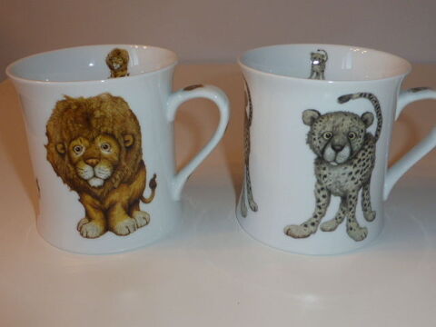 Lot de deux mugs lion et léopard The Leonardo Collection 10 Rueil-Malmaison (92)