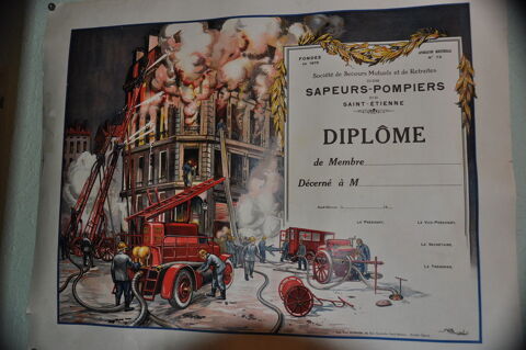 Diplme de sapeur pompier sign TOUZOLS 60 Saint-Germain (10)