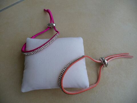 2 Bracelets Fuchsia & Orange avec strass 6 Celles-sur-Belle (79)