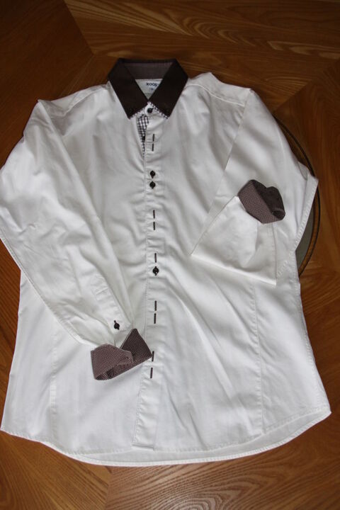 CHEMISE XOOS TAILLE 2 ECRUE COL MARRON 15 Hallennes-lez-Haubourdin (59)