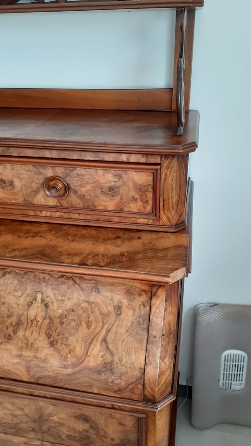 SECRETAIRE ROULEAU RONCE DE NOYER Meubles