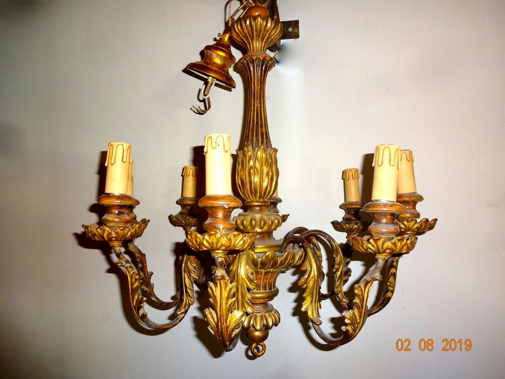Lustre rococo ancien Décoration