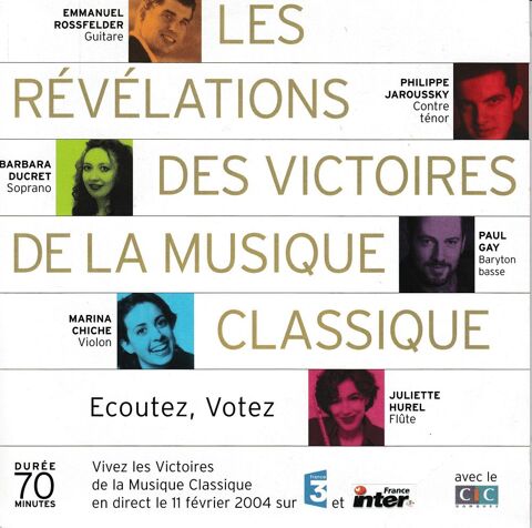 CD    Rvlations Victoires Musique Classique     2004 3 Antony (92)