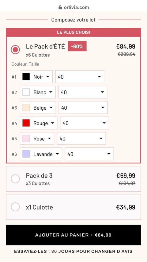 culotte olivia 80 Canet-en-Roussillon (66)