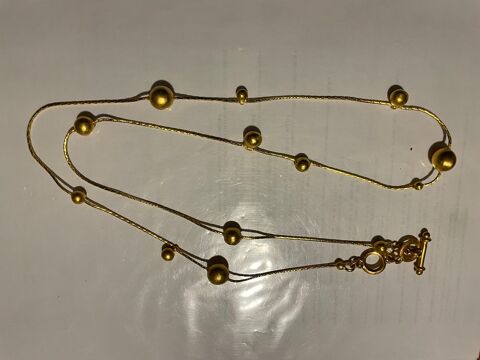 Collier doré boules incrustées sur chaines 95 Vigneux-sur-Seine (91)