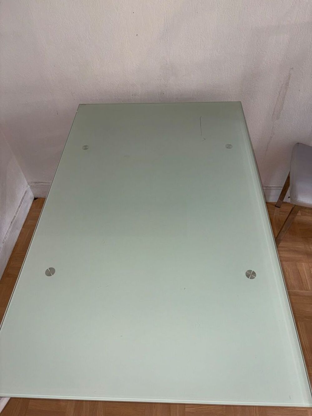 &Eacute;l&eacute;gante Table basse r&eacute;haussable en verre blanc Meubles