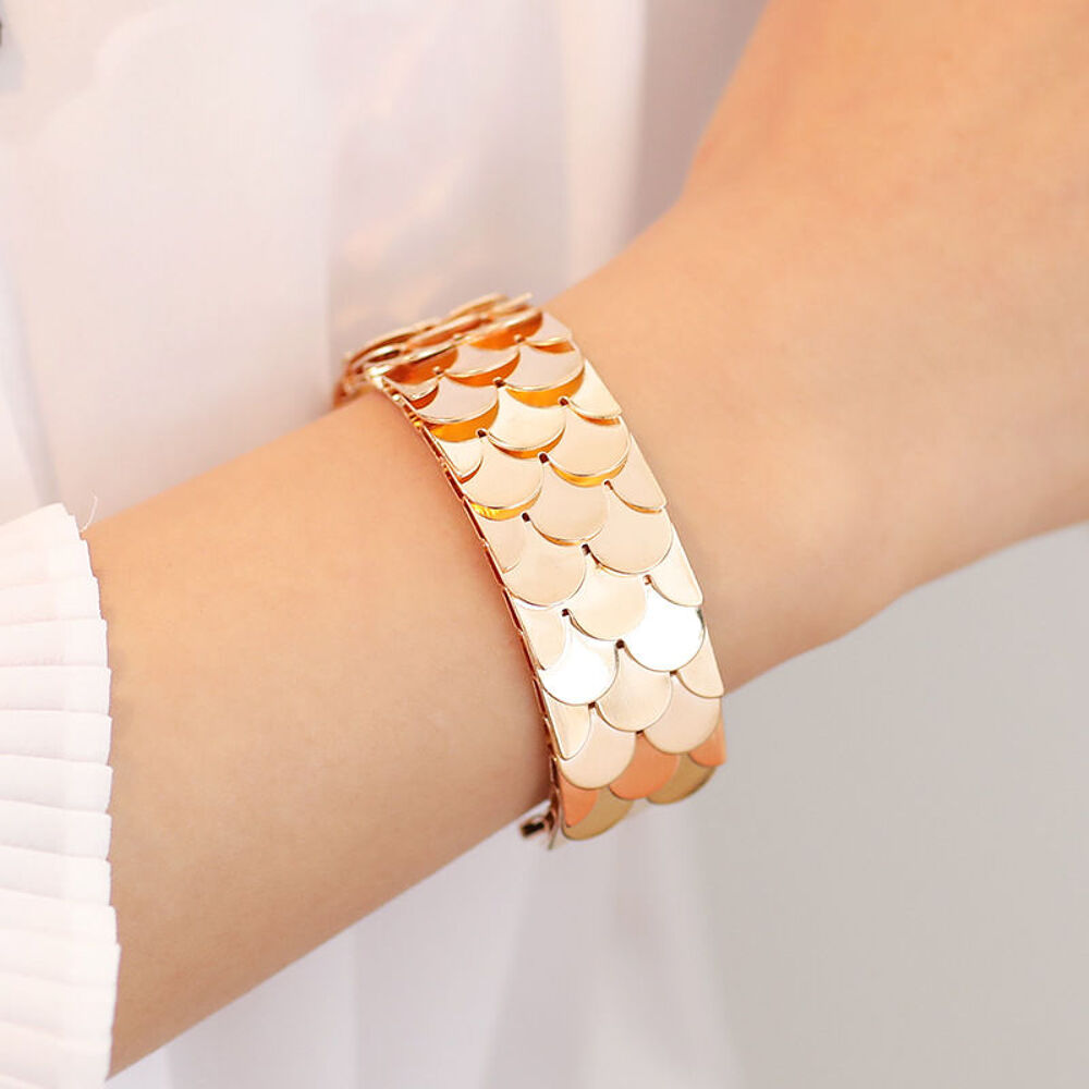 57 bracelets &eacute;cailles noirs, argent,or Bijoux et montres