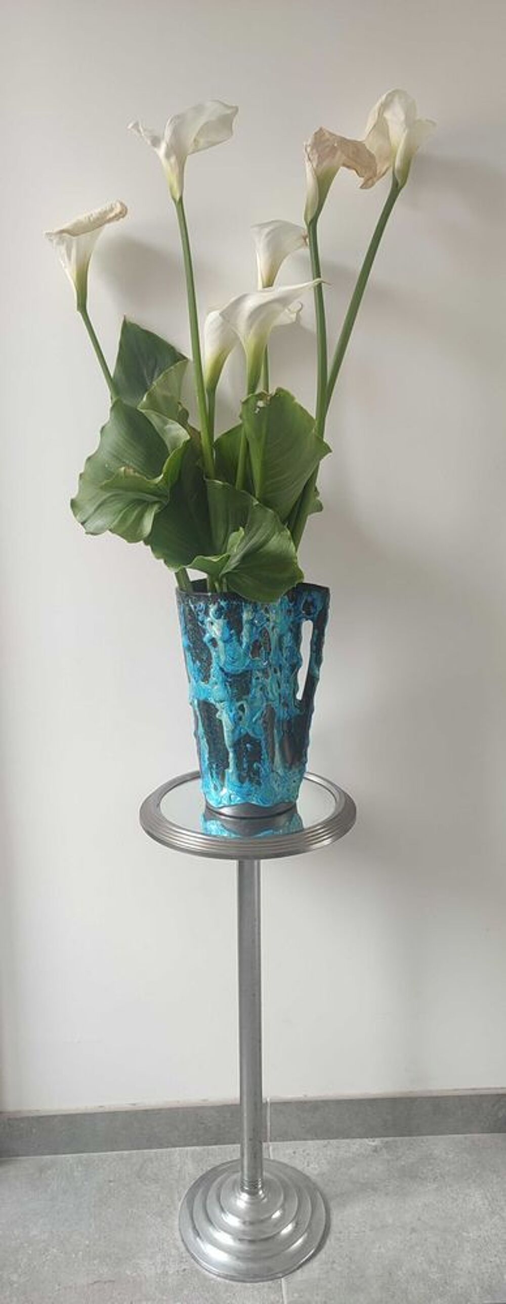 Grand Vase Pichet Emaux des Glaciers Cyclope Charles Cart. 