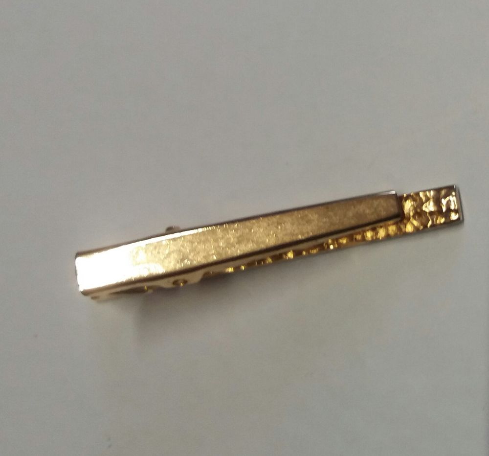 Ancienne pince bijoux pour foulard - cravate or - dor&eacute;e Bijoux et montres