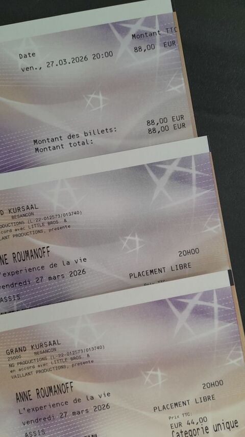2 billets prix r�duit - Anne Roumanoff - Besan�on 80 Besan�on (25)
