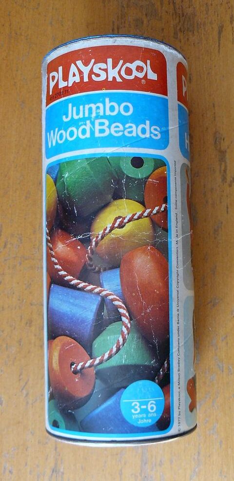 Jumbo Wood Beads Playskool - Annes 60/70 10 Argenteuil (95)