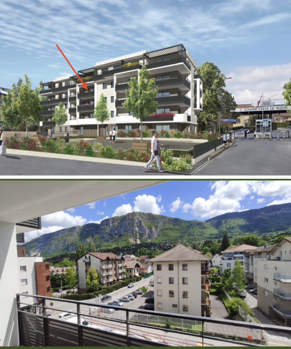 Location Appartement SUPERBE T3 NEUF TRAV. 68.05 M2+BALCON12 M2+GGE DOUBLE 28 M2 Collonges-sous-salève