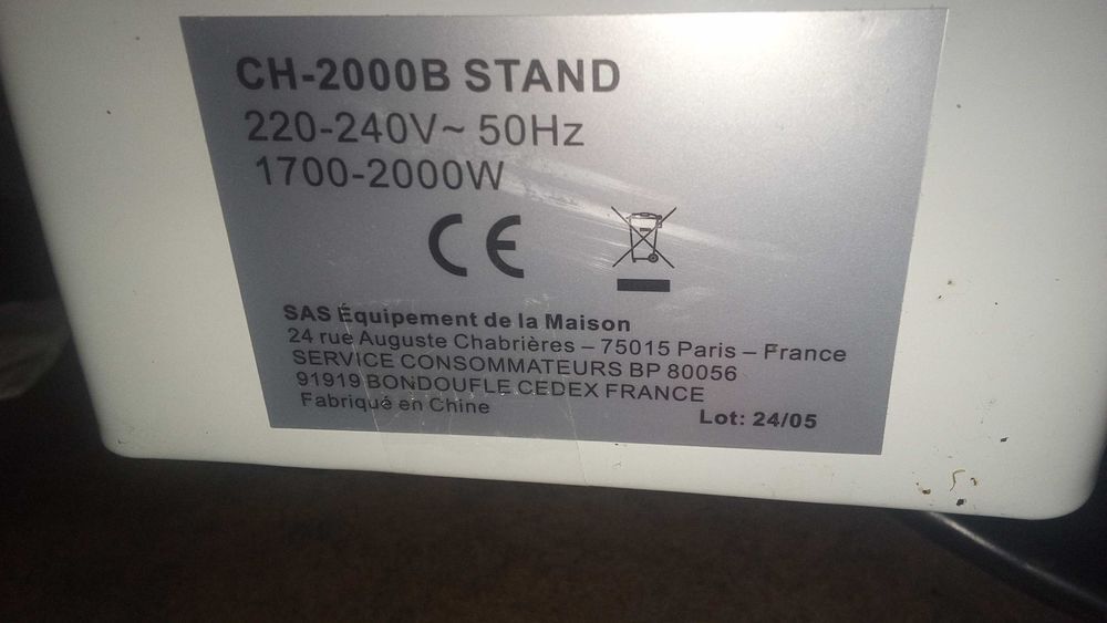 convecteur &eacute;lectrique d'occasion 30 euros Electroménager