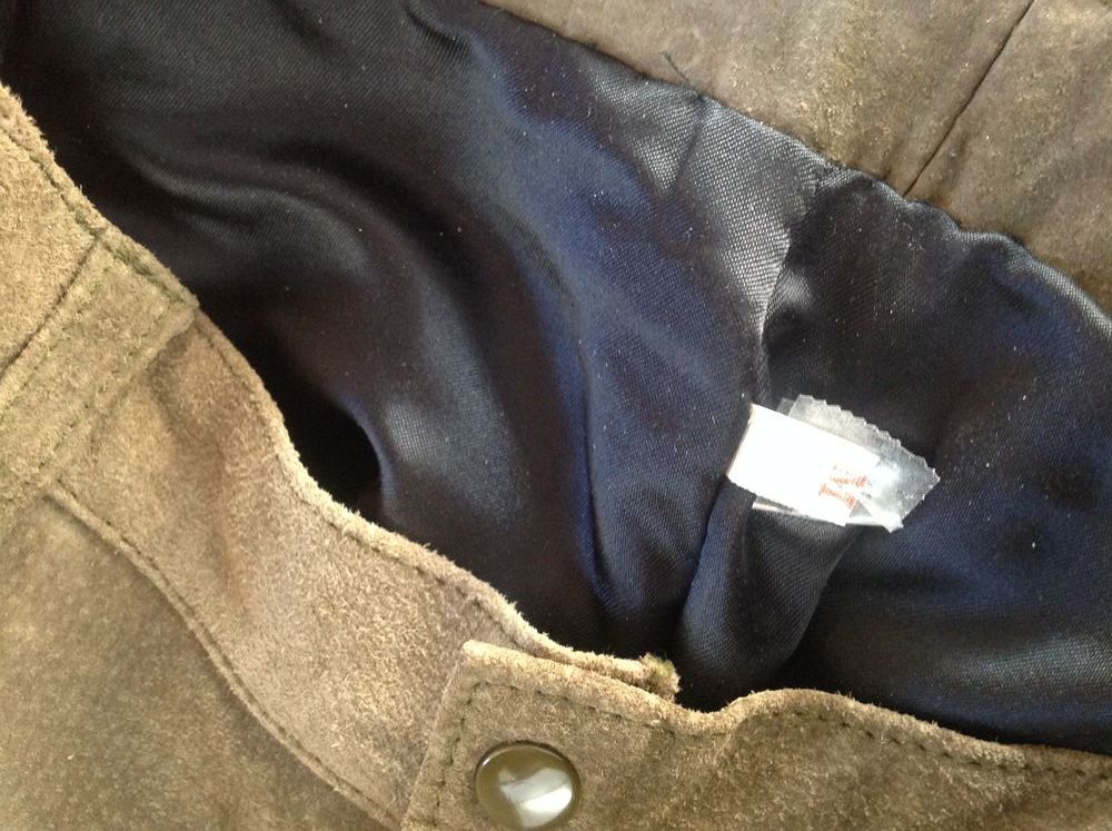 Pantalon en daim vert Vêtements