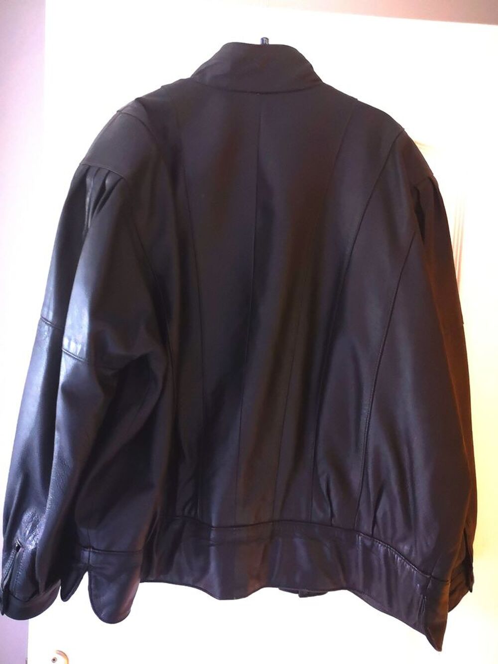 Blouson femme cuir noir Vêtements