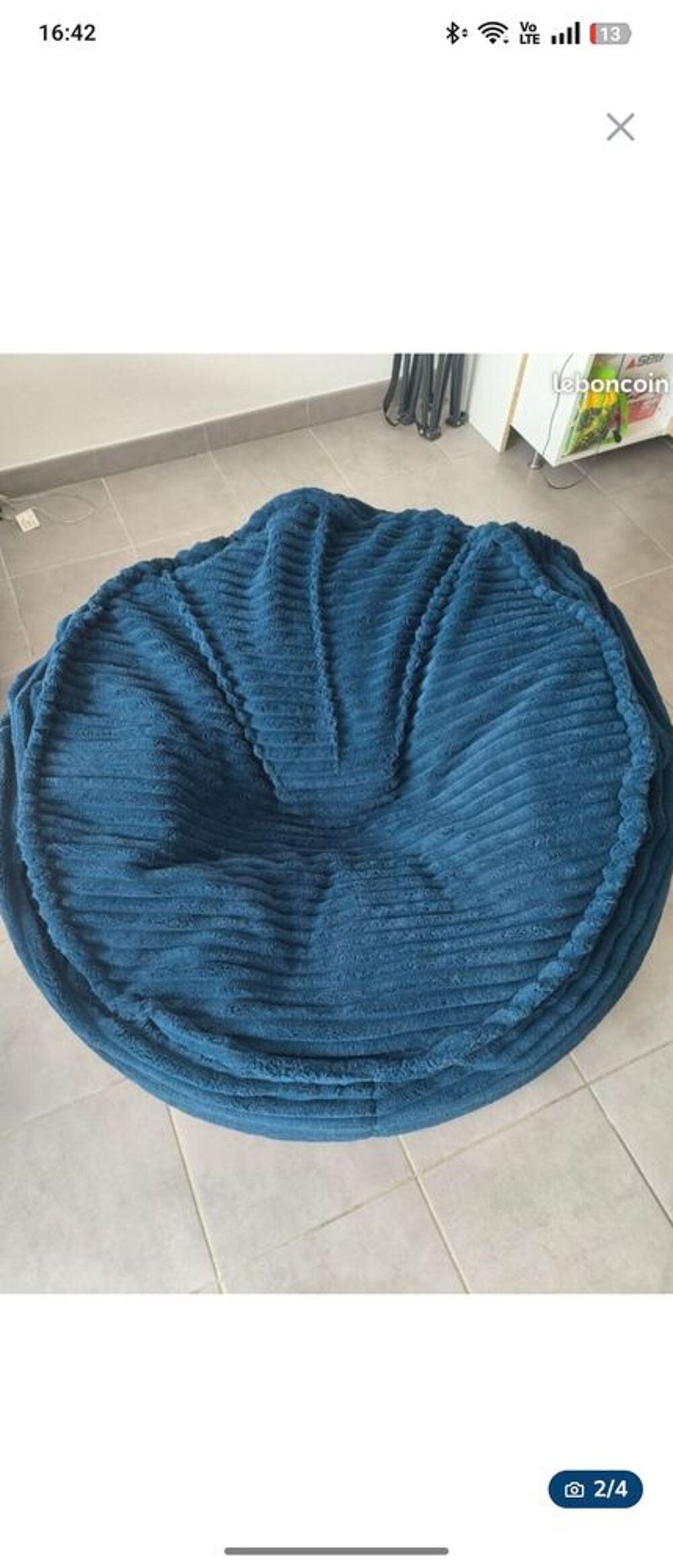 Pouf bleu nuit Meubles