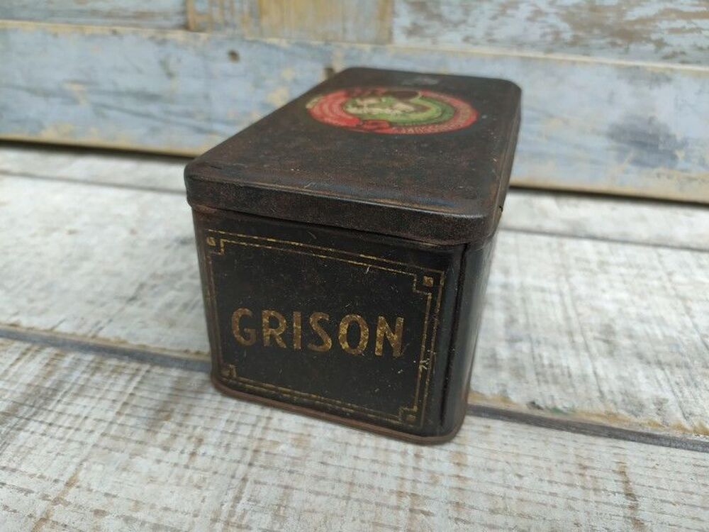 Ancienne Boite Publicitaire Cirage Grison 