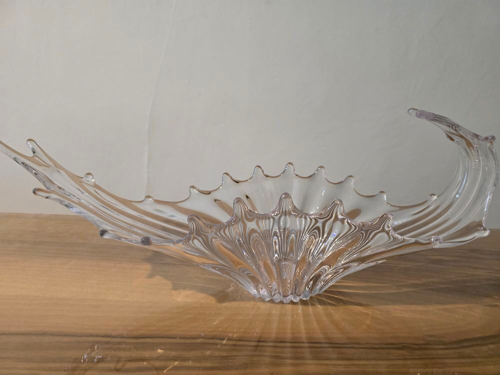 Grand plat ornemental en verre Décoration