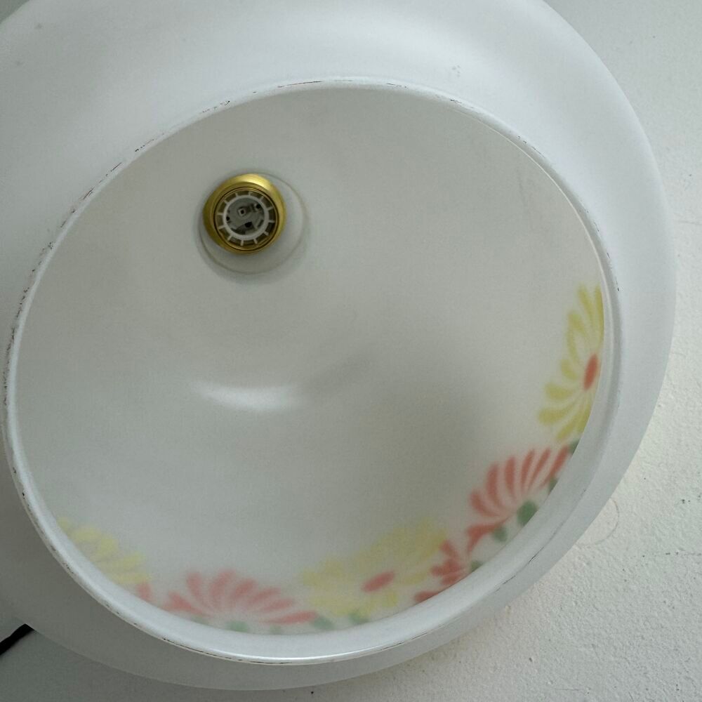 ANCIENNE GRANDE SUSPENSION OPALINE 1970 VINTAGE Décoration