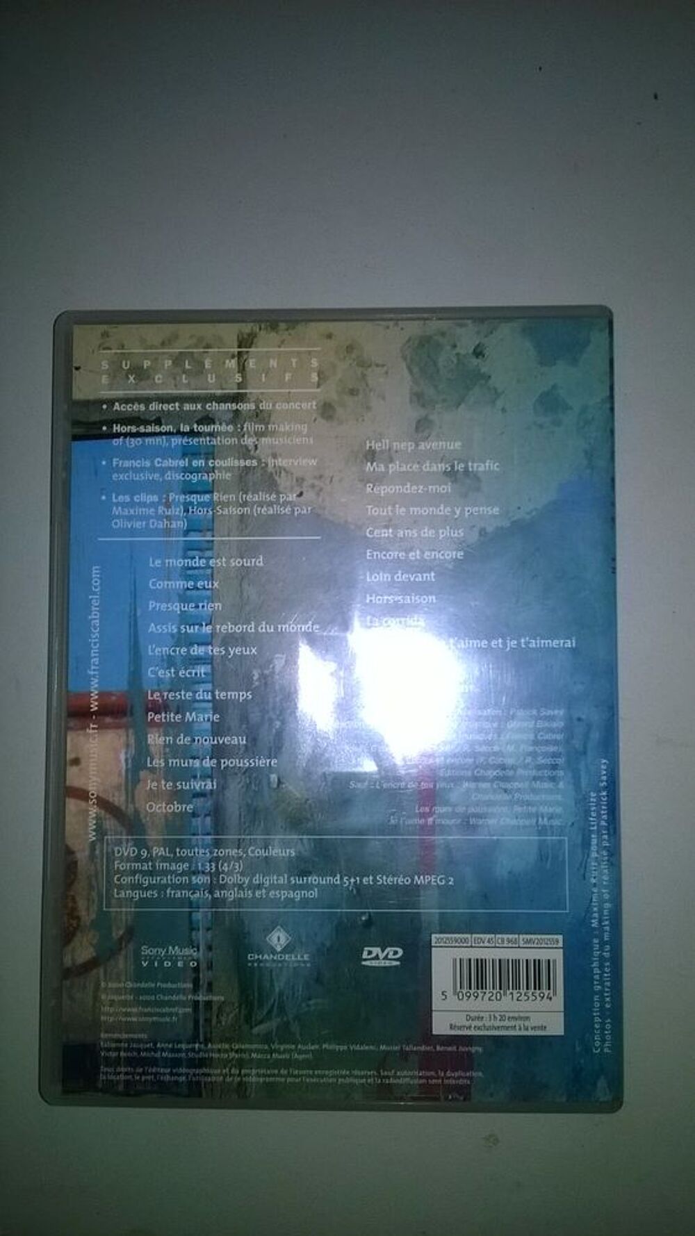 DVD Francis Cabrel
Tourn&eacute;e Hors-Saison
2000
DVD et blu-ray
