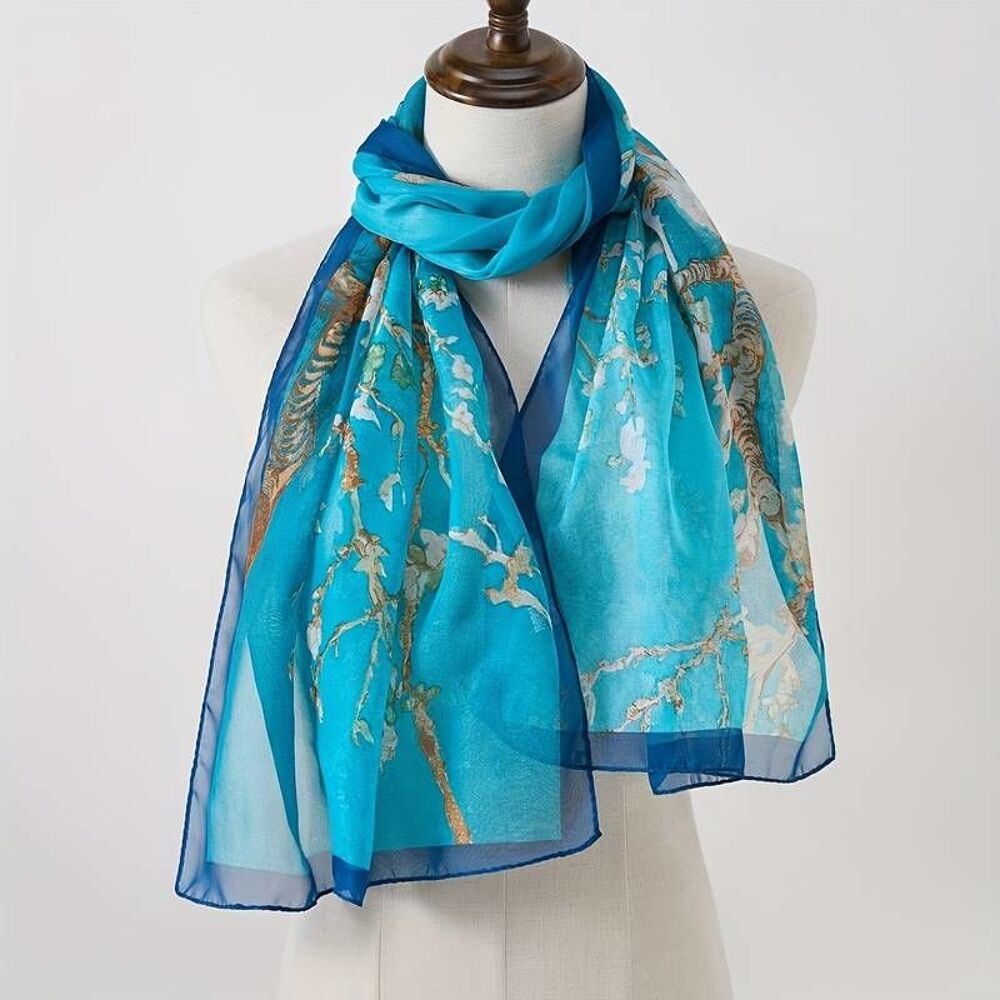 &Eacute;charpe Style Boho Imprim&eacute; Fleur De Prunier,
Vêtements