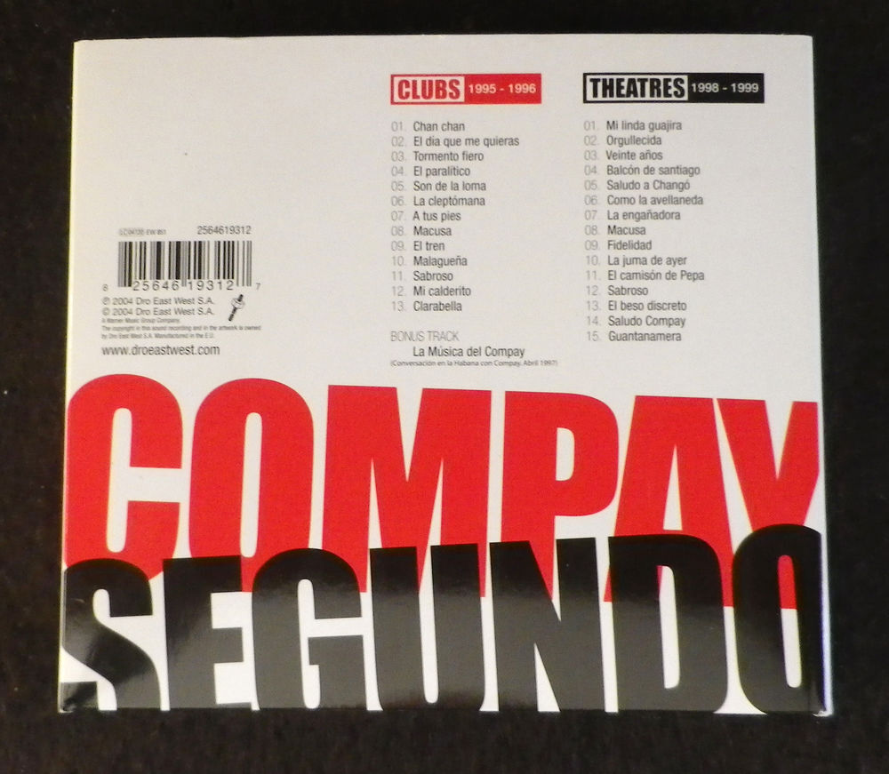 2 CD - COMPAY SEGUNDO - En concert CD et vinyles